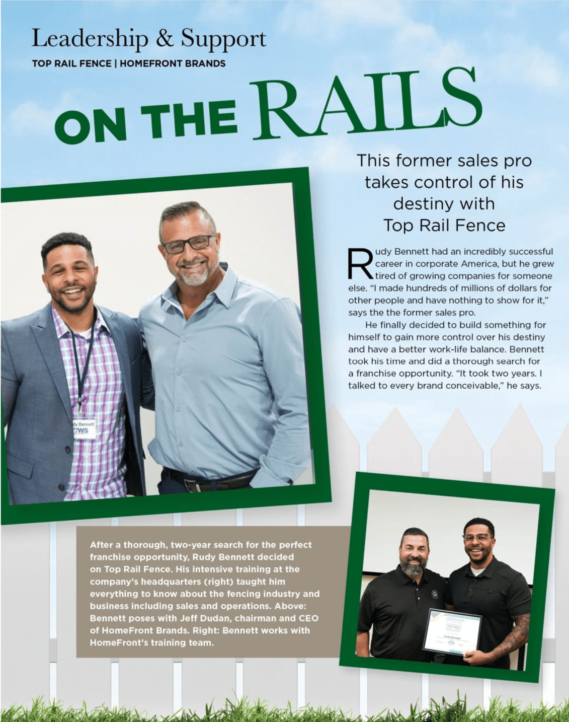 Exceptional Owner, Rudy Bennet, Featured in Franchise Consultant Magazine