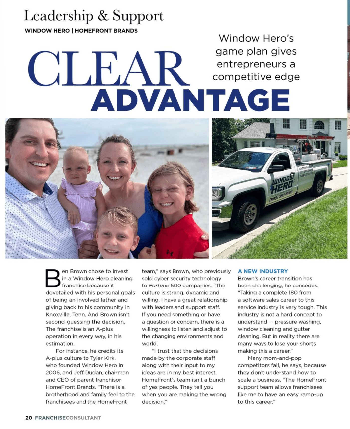 Ben Brown Owner of Window Hero Knoxville Featured in Magazine